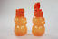 Two Tupperware ECO Water Sports Bottles 12 Oz for Kids - Max Monkey Orange New