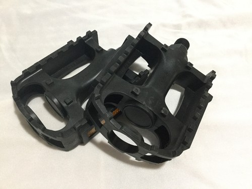 New 9//16 Black Resin Road//MTB Platform Bike Pedals Generic//Wellgo Fixie Commuter