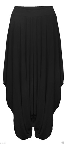 Ladies Womens Gathered Draped Baggy Harem Pants Trousers Lagenlook Alibaba