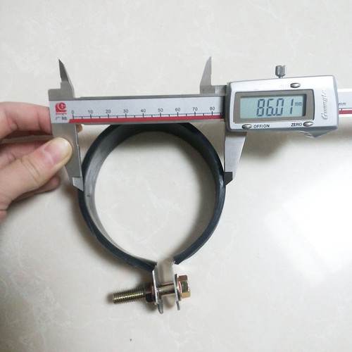 Motorcycle Exhaust Muffler Silencer Pipe Hoop Clamp Strap Mount Bracket 8.6cm