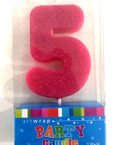 New Cake Candle Numbers Glitter Candles Birthday Candle Party Girl Pink 0-9