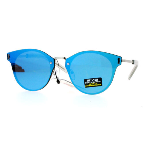 Flat Lens Sunglasses Stylish Designer Rimless Fashion Unisex Shades