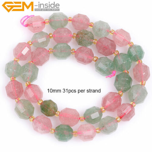 Natural Gemstone Bobine biconique Faceted Loose Beads for jewelry making 6 mm 8 mm 10 mm 12 mm