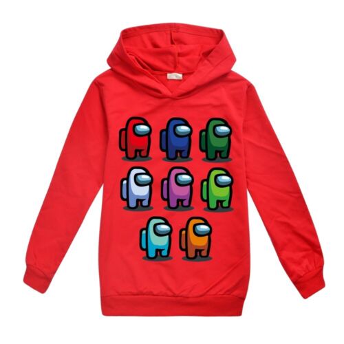 Among Us Game T-Shirt Hoodie Kids Children Long Sleeve Hooded Sweatshirt Jumper