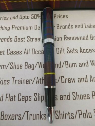 LYLE /& SCOTT Ball Pen in Gift Box Colourful Tartan Print Branded Pens BNIB R£25