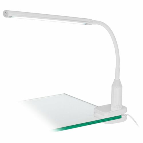 Klemmleuchte weiß LED Neutralweiß Kunststoff Acryl dimmbar 