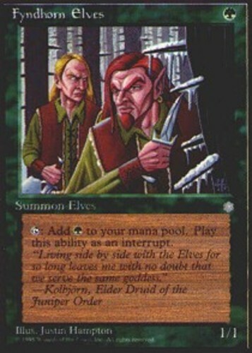 1x Fyndhorn Elves HP English MTG Ice Age