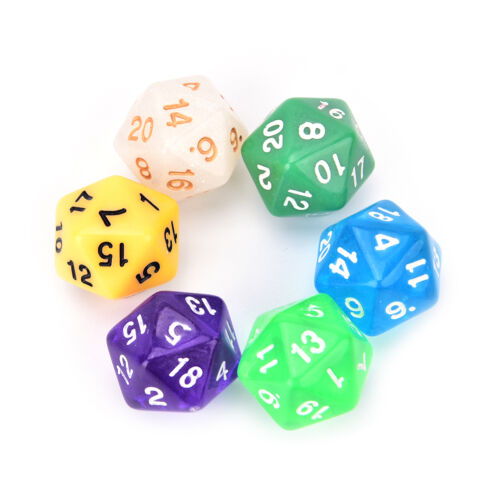 1PC D20 gaming dice twenty sided die number 1-20 for RPG game FO