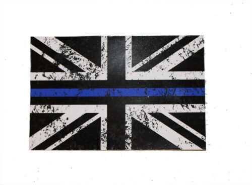 Union Jack Stickers / Decal insignia Distressed Look Thin Blue Line Police 