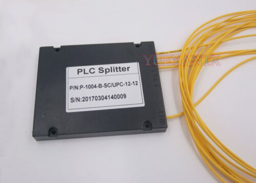 SC UPC 1X4 PLC Singlemode Fiber Optical Splitter FTTH PLC Steel Tube Type FBT