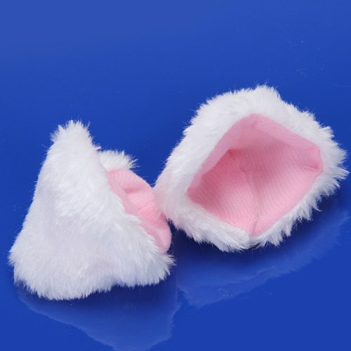 1X 3 Paar Katzenohren Cosplay Haarspange Haarnadel Schwarz , Weiss und Pink GY