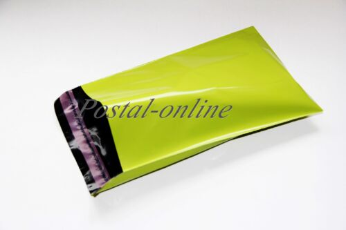 100 x NEON GREEN Plastic Mailing Bags 6x9 mm 6.5x9 165x230mm 6 x 9 100x postal