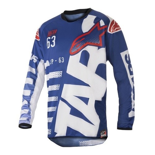 Alpinestars Racer Braap Jersey 723 Blue White Red Motocross MX Moto-X Shirt J/&S