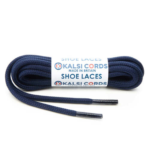 Cordón Redondo Azul Oscuro Cordones para calzado fuerte gruesa cuerda Encaje 1 par de botas de Entrenamiento Deporte 