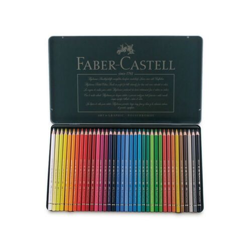 Faber-Castell Polychromos Pencils Tin Set of 36 Assorted Colors 