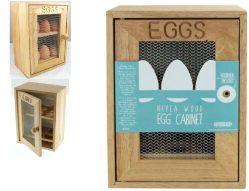 2 Tier Wooden 12 Egg House Cabinet Storage Cupboard Holder Rack Kitchen **NEW**