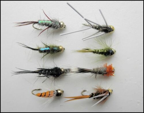 Mixed Pack Details about   8 Goldhead Nymph Trout Fishing Flies 10/12 All diifferent 