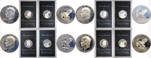 1971-S Through 1974-S $1 40/% Silver Brown Ike Dollar Proof 4 Coin Set No Boxes