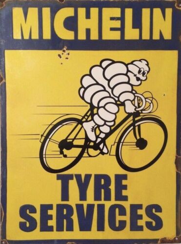 Michelin Tyre Service Yellow advertising sign retro vintage