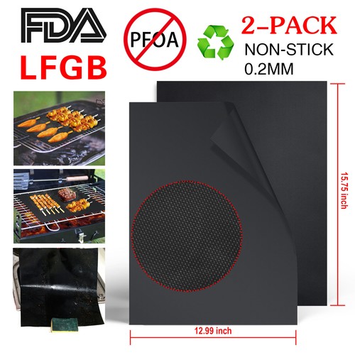 Make Grilling Easy BBQ! Reusable BBQ GRILL MAT set of 4 or 8 sheets Non-stick