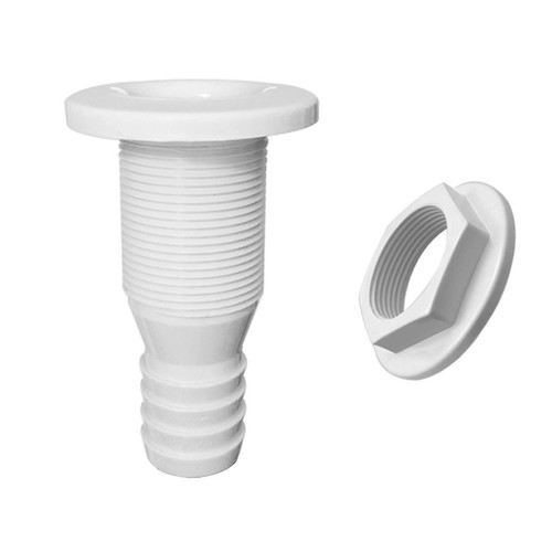 3//4/" Plastic Thru-Hull Bilge Pump Drain or Vent Hose Fitting for Boats