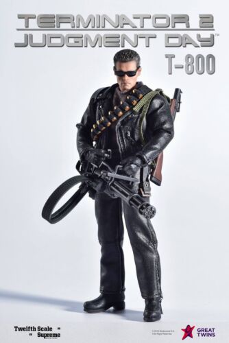 Great Twins Terminator 2 Judgement Day T-800 Arnold Schwarzenegger 1//12 Figure