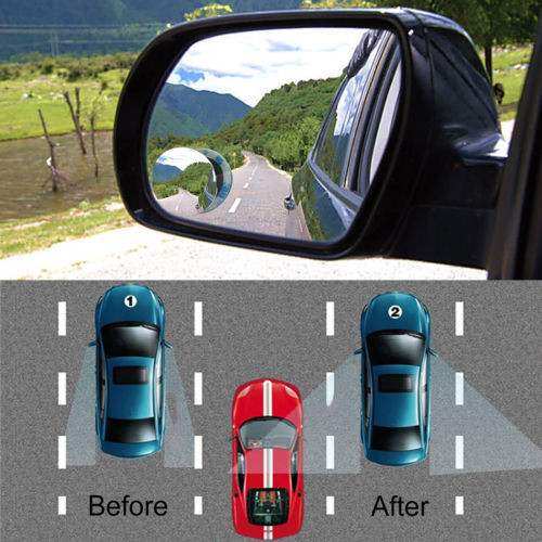 2x Wide Angle Round Convex Blind Spot Mirror For Car Auto Rear View Universal #1