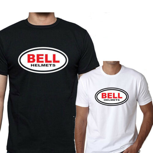 New Hot Bell Helmets Logo Men's Black T-Shirt Size S to 3XL Unisex