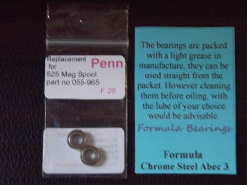 Penn 525 Mag spool Bearings abec 3 Penn part no 055-965
