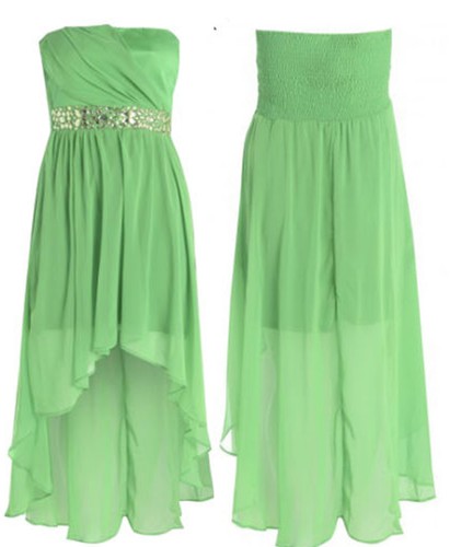NEW LADIES PLUS SIZE JEWEL STONE STRAPLESS DROP BACK WAIST HEM PROM DRESS 16-26