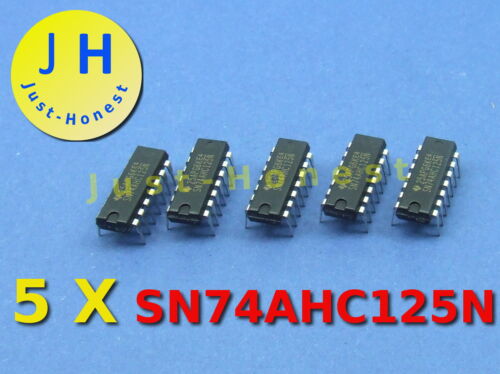 Stk 5 x SN 74ahc125 N avec//sans dip14 Socle//Socket Quadruple Bus Buffer