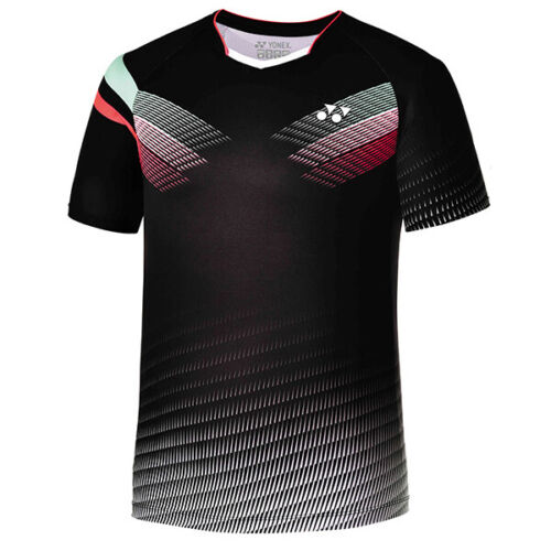 YONEX 19 F//W Men/'s Round T-Shirts Badminton Apparel Clothing Black NWT 93TS003M