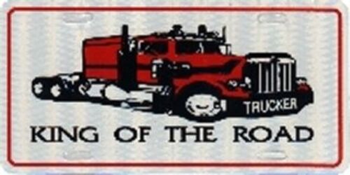 SET OF 4 TRUCKER KING OF THE ROAD PRISMATIC DECAL STICKER 3X6 INCH #16