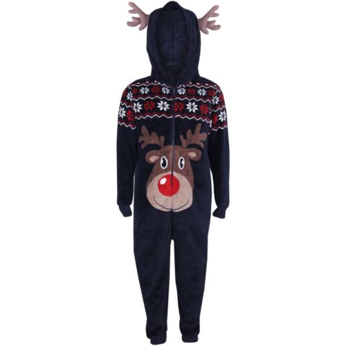 Kids Girls Boys A2Z Onesie One Piece Soft Fluffy Reindeer Xmas Costume 9-10 Year