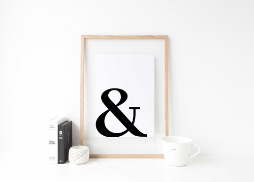2 Prints Wall Art Ampersand Print Art Prints Home Prints Minimalist Print