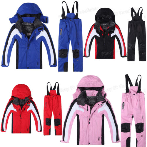Kids' Winter Waterproof Outdoor Coat Pants Ski Suit Jacket Snowsuits Clothing 