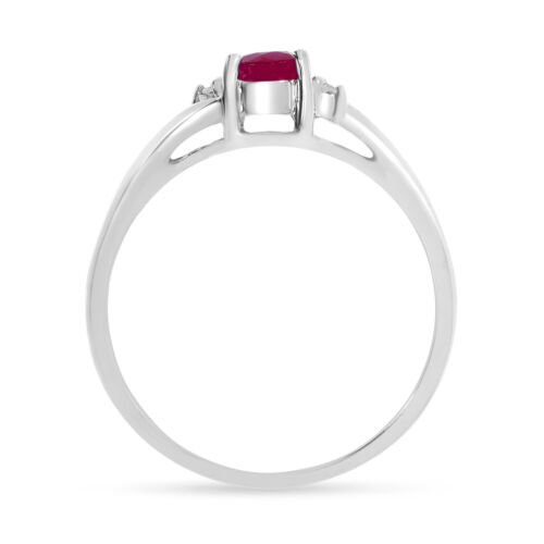 Details about   14k White Gold Oval Ruby And Diamond Ring 