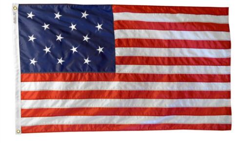 STAR SPANGLED BANNER FLAG 4x6 ft Sewn Stars & Stripes Outdoor NYLON Made in USA 