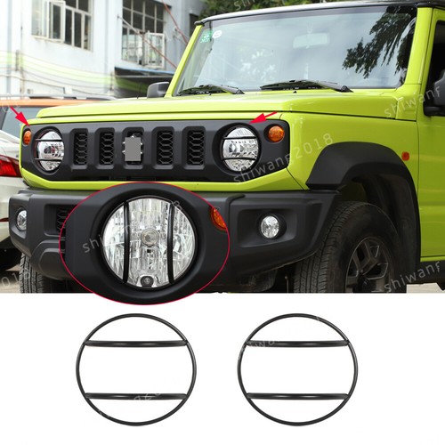 Iron Front Headlight /& Turn Signal Light Lamp Cover Trim For Suzuki Jimny 2019+