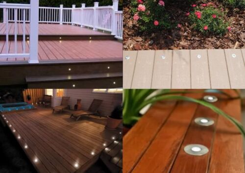 10 pc LED Light Outdoor Landscape Yard Path Stair Light Recessed w//Power Source