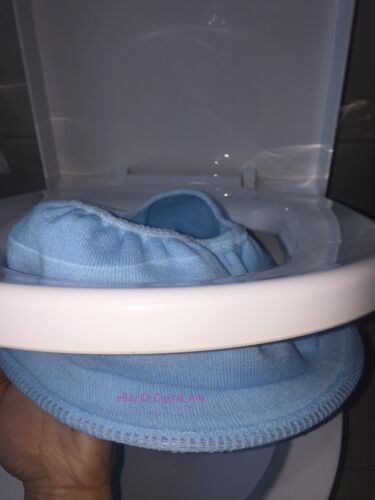 Great Bathroom Toilet Seat Warmer Comfortable Cover Easy to Use Light Blue