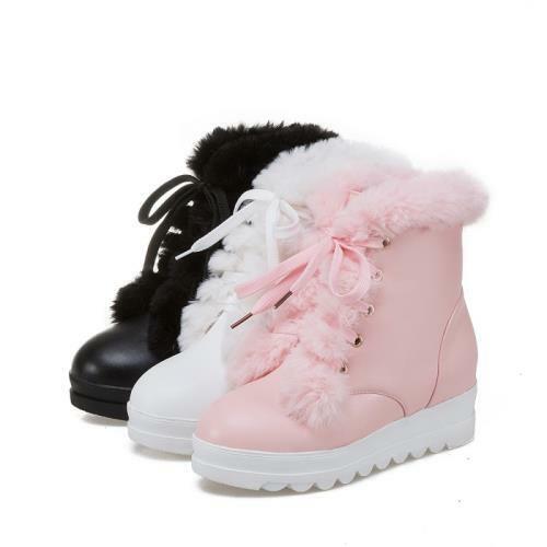 Details about  / Women/'s Winter Warm Lace Up Fur Lined Ankle Boots Casual Flat Snow Boots 34//43 D