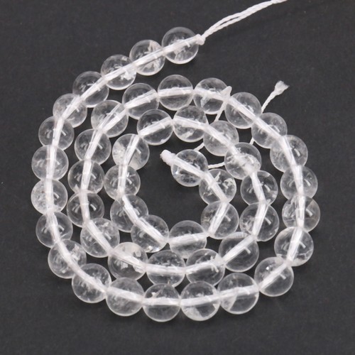 15/" Natural Clear Crystal Quartz Stone Loose Spacer Beads Findings Craft 4-10MM
