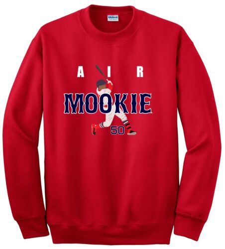 RED Mookie Betts Boston Red Sox "Air Pic" HOODED SWEATSHIRT