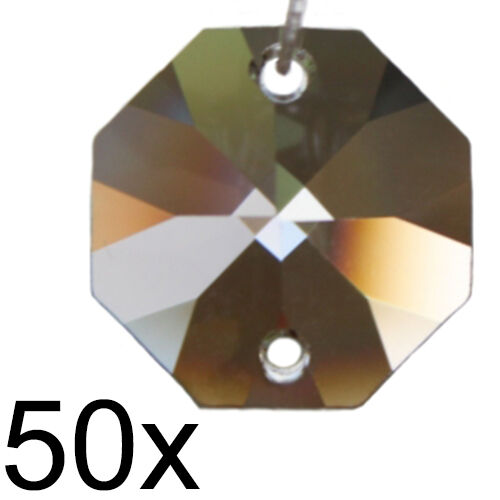 50x OCTAGONS Koppen cristal 14mm Lampe de lustres chandeliers