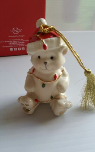 Details about  / Lenox Very Merry Porcelain Ornaments sku 856361 white bear New American