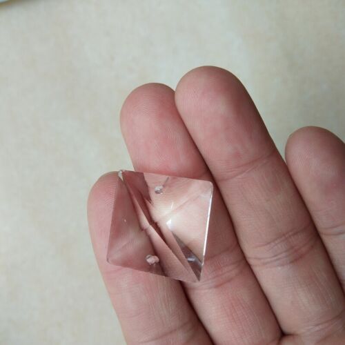 100pcs 18*18MM 2 holes Square Crystal Beads Prism Pendants Chandelier Lamp Parts