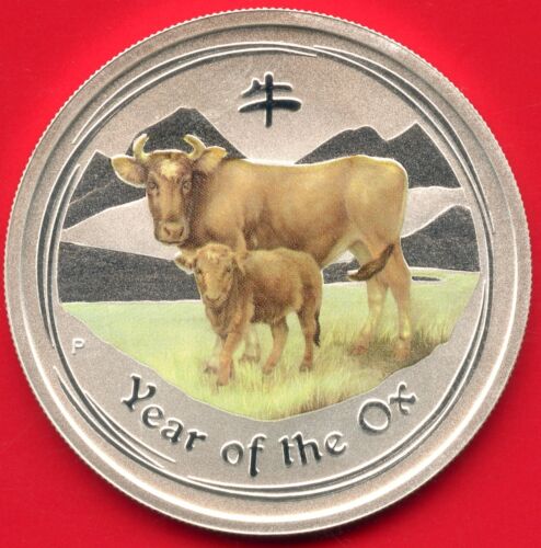 Silver .999 2009 Australia "Year Of The Ox" 50 Cent Coin 1/2 Oz 