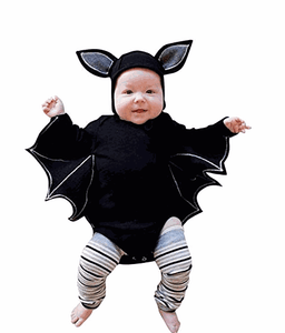 Hat Party Cosplay Baby Newborn Halloween Bat Romper Jumpsuit Playsuit Bodysuit