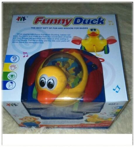 Nachzieh Ente Kleinkindspielzeug Nachziehspielzeug Funny Duck NEU OVP mit Musik2 